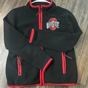 Ohio State Black and Red Embroidered Fleece Jacket